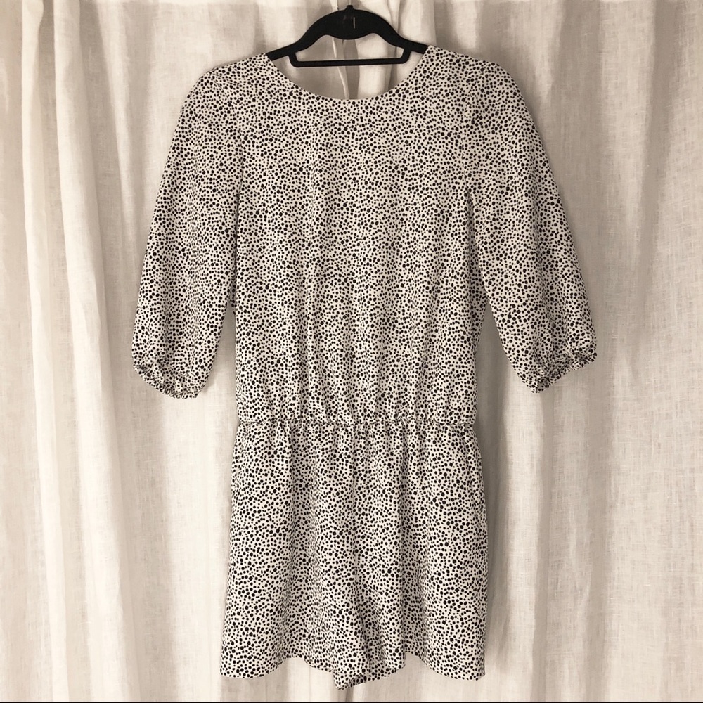 Zara Animal Print Spotted Romper, XS